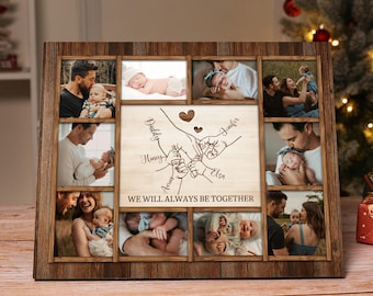 10 foto Vaderdagcollage, familieherinnering fotocollage, canvasprint, vader en zoon, kinderherinneringen, cadeaus voor papa, Vaderdagcadeau