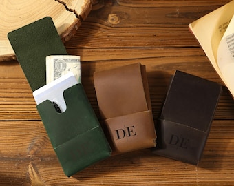 Minimalist Genuine Leather Wallet,Handmade Card Holder,Slim Handmade Wallet,Coin Wallet,Wallet For Men,Leather Gift For Men,Gift for Him
