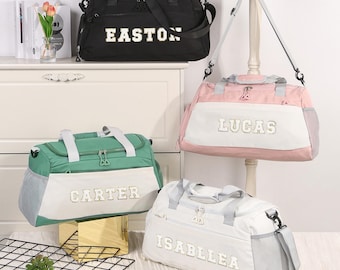 Borsone da viaggio personalizzato, borsa da weekend, borsa da palestra con iniziale, borsa da ospedale, borsa con nome monogrammato, borsa da yoga, borsa da weekend da donna, compagna di viaggio