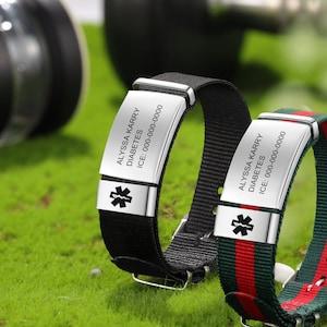 Medical Alert Bracelet,adjustable emergency alert Bracelet,medical id Bracelet,Type 1 Diabetes ,Health Emergency Bracelet for Men & Women