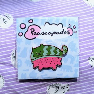 Watorbaby - Watermelon Cat Hard Enamel Pin