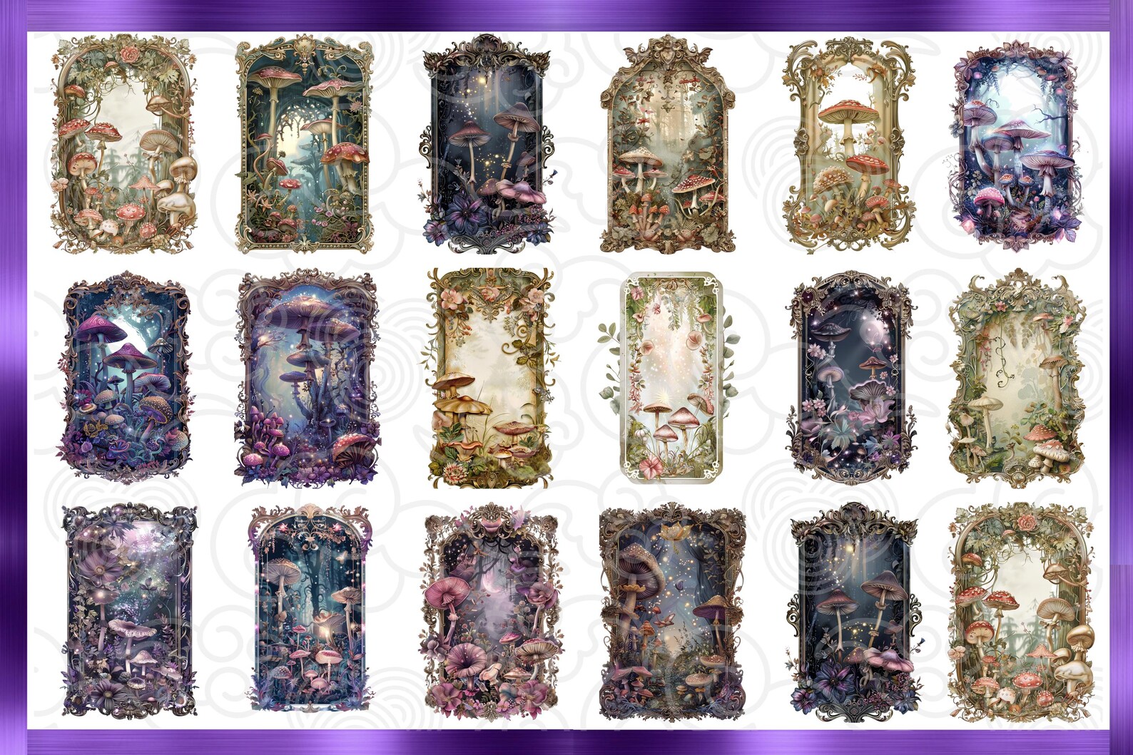 Vertical Labels| Magical Mushroom Fairyland | 47 Fairycore Apothecary ...
