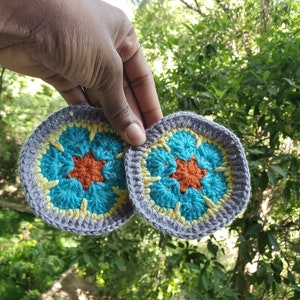 Crochet hexagon pattern , crochet african flower , easy to learn image 2