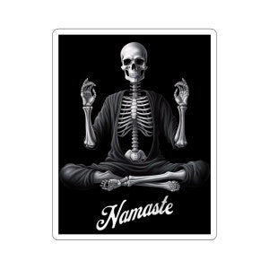 Namaste Yoga Skeleton Pegatina Vinilo Calcomanía para computadora portátil, Kindle, Hydroflask Pegatinas Yoga Amantes Regalo para Yogi Namaste Pegatinas Yoga Pegatina