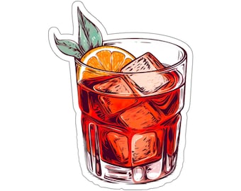 Italian Negroni Sticker - Compact Vinyl Decal for Laptop, Tablet, Water Bottle - Negroni Fans, Aperol Lovers, Italian Sticker