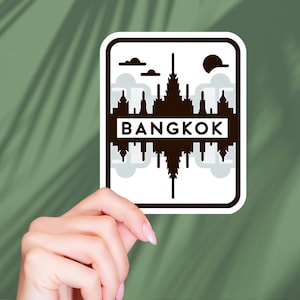 Travel Thailand Bangkok Sticker Vinyl Decal Travel Stickers Thailand Stickers Adventurer Sticker Asia Explore Laptop Stickers Gift Wanderer
