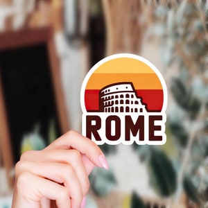 Adesivo de viagem do Coliseu de Roma - decalque de vinil para laptop, Kindle, Hydroflask - presentes da Itália, adesivos de Roma, amantes da Itália, Coliseu de Roma