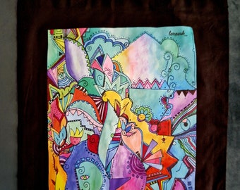 Bolso tote estampado colorido