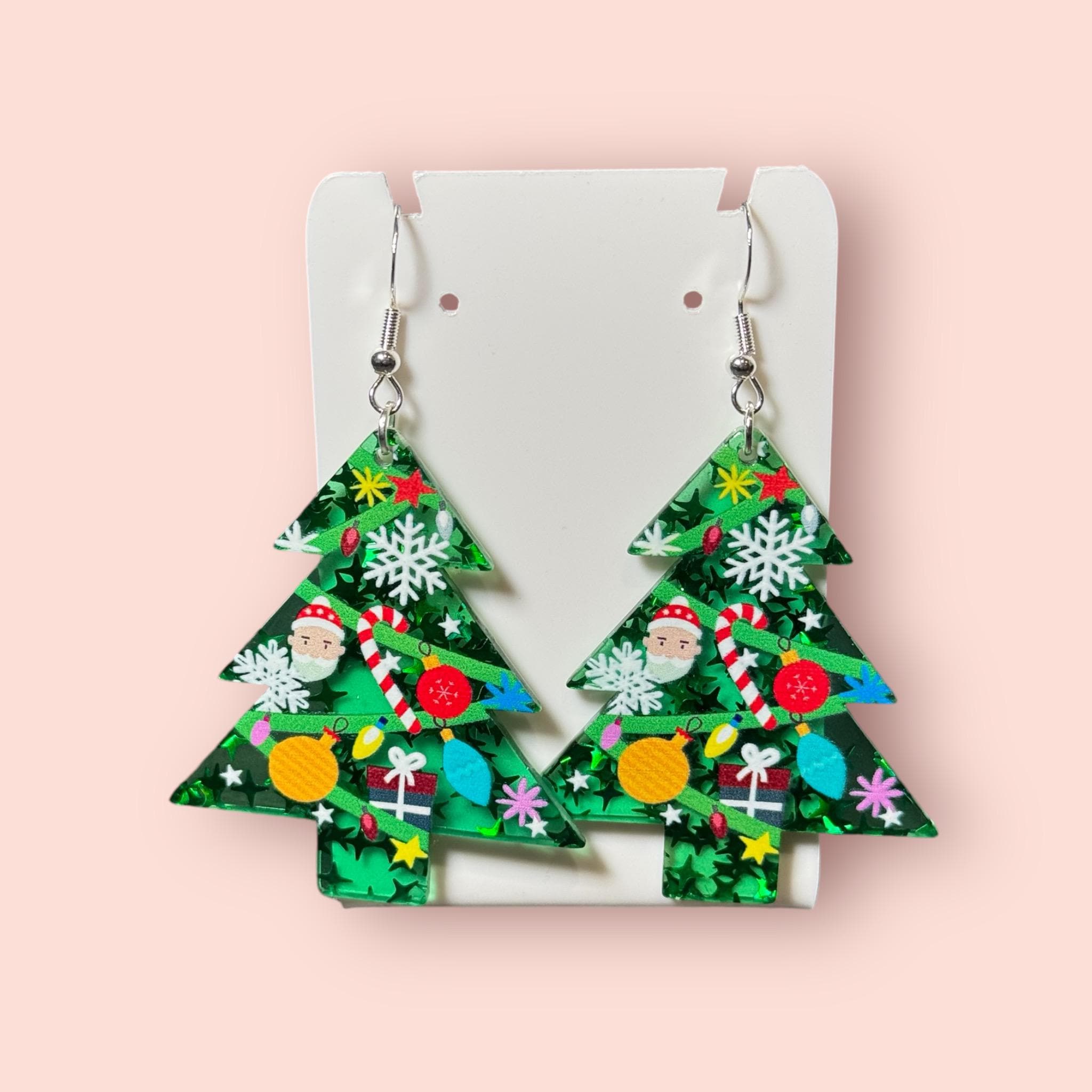 Collana E Orecchini A Ghirlanda Natale - Smalto, Per Donne, Regalo Festivo - Foto 3