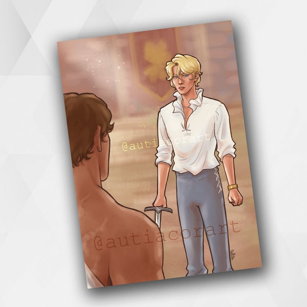 Captive Prince A4 art print, Damen x Laurent, fanart