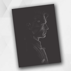 Connor Android RK800 A5 art print Detroit Become Human, dbh fanart