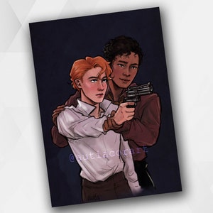 WESPER A4 アート プリント、Jesper x Wylan、Shadow and Bone、Six of Crows