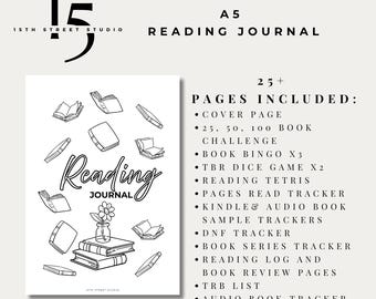 A5 Reading Journal Bundle | Printable