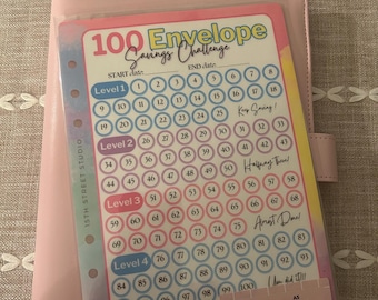 A5 | Savings Challenge Bundle| 100 Envelope | Scratch off | Emergency Fund | 26 Week