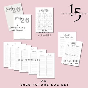 A5 Planner Page Inserts | 2026 Future Log Set | Printable - Etsy Australia