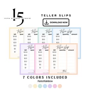 Scontrino di cassa in formato pastello - Stampabile