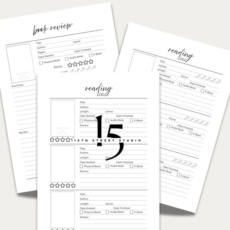 A5 Reading Journal Bundle | Printable - Etsy