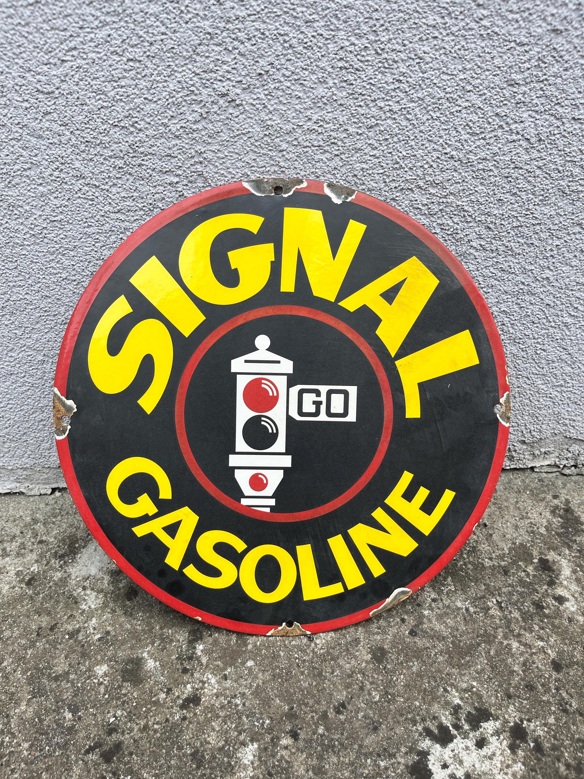 Signal Gasoline Sign - Etsy