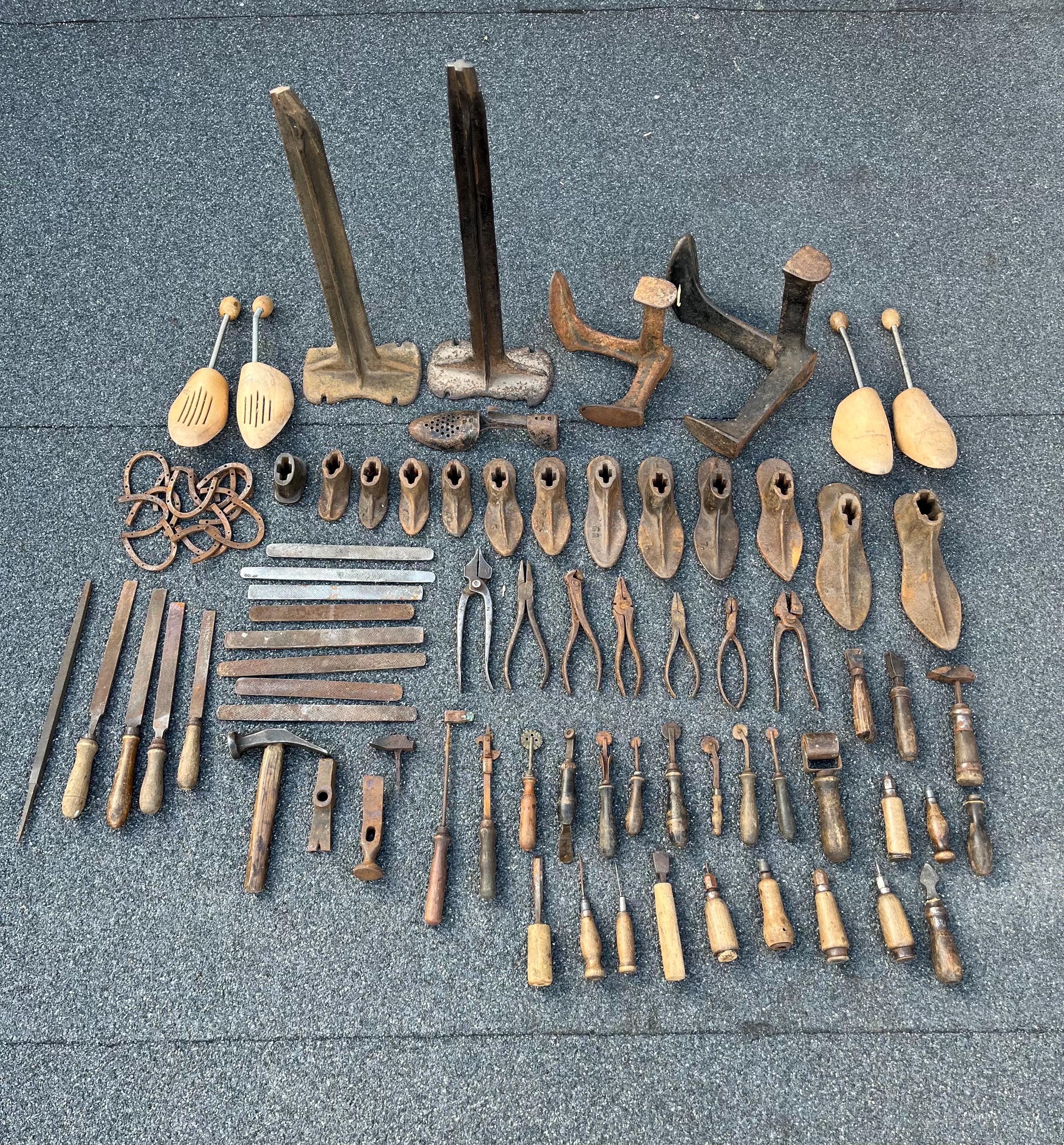 Rare Antique Shoemaker Tools Set – 1920s 1930s Cobbler Workshop