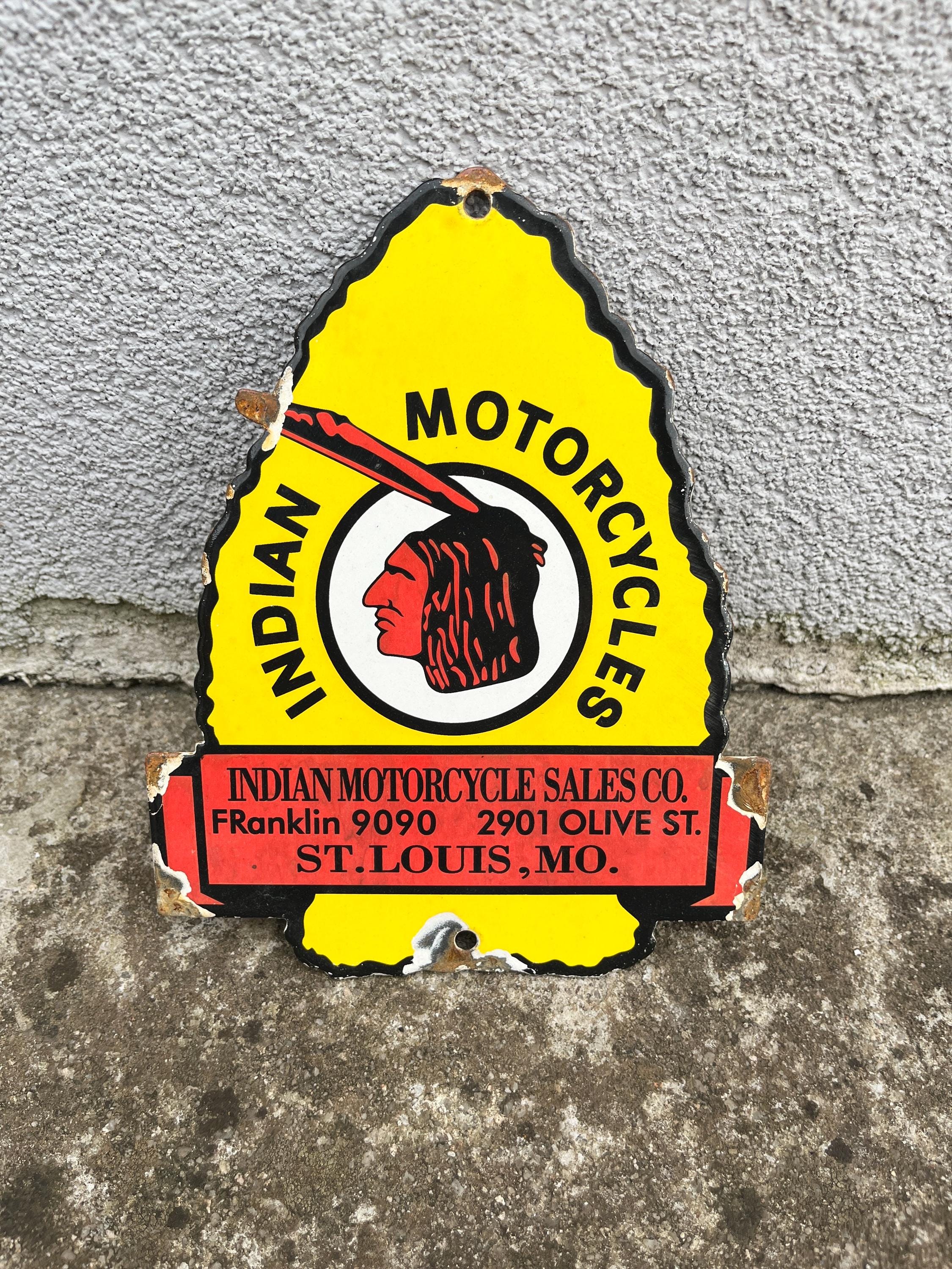 Vintage Indian Motorcycle Porcelain Signs - Etsy