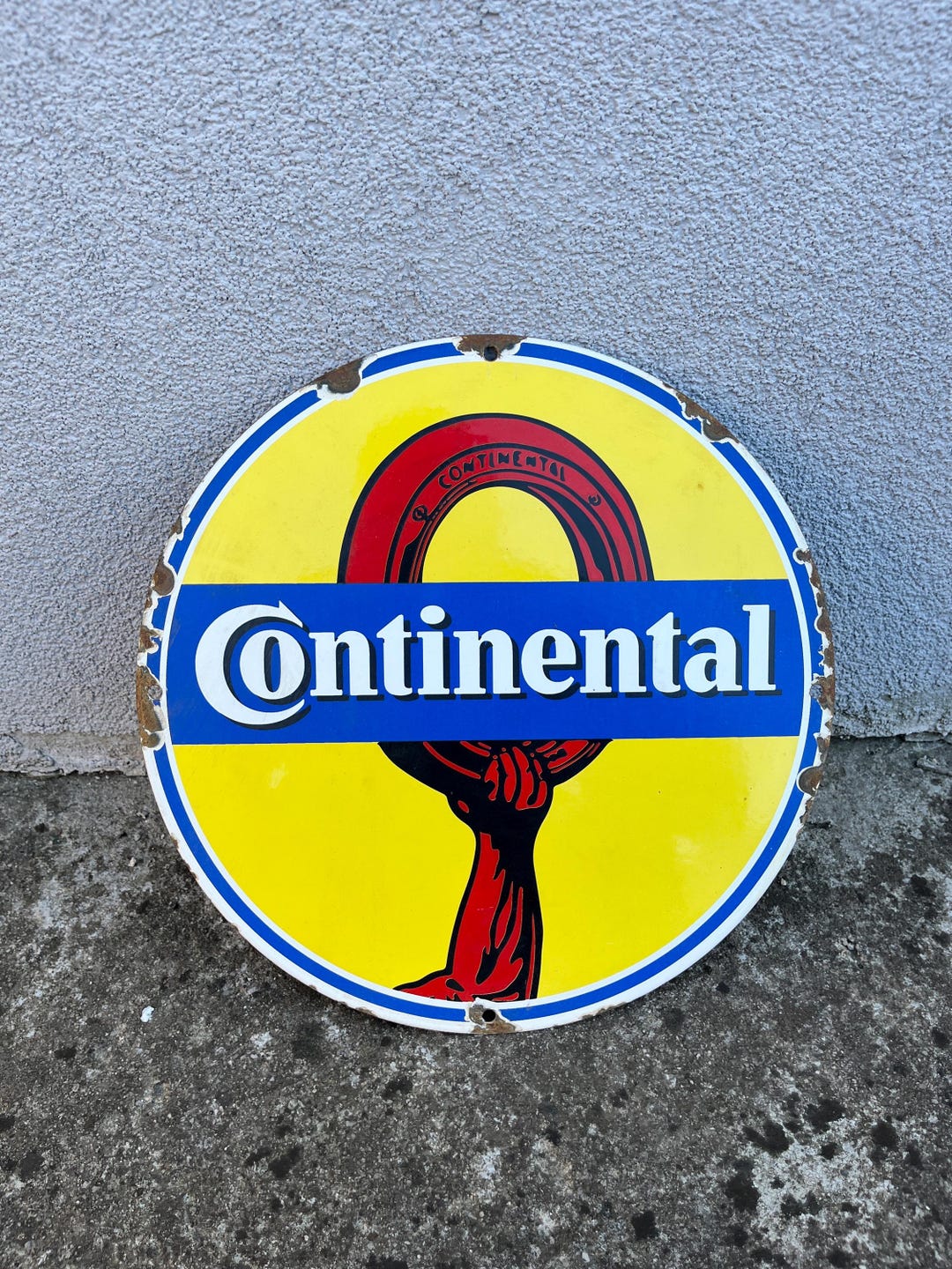 Vintage Old Continental Enamel Porcelain Sign Plaque Retro Advertising ...