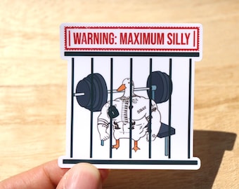 Maximum Security Silly Goose Sticker, Funny Animal Sticker, Sarcasm, Silly Goose On the Loose, Peace Was Never An Option, Waterproof Vinyl.