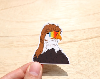 American Bald Eagles Sticker With Shades , Merica sticker, Redneck Humour, Patriotic Sticker, Laptop Stickers, e-reader Sticker.