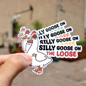 Dummer Gans auf dem Lose Aufkleber, Erwachsenen Humor, lustiges Geschenk Meme Aufkleber, Sommer Vinyl Planer Notebook Laptop und Kindle Aufkleber.