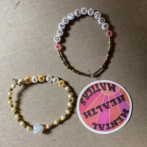 Positive Affirmation Bracelets- Bee Kind and You Are Loved