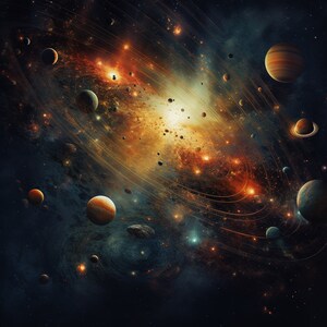 Planets in the Solar System Digital Prints