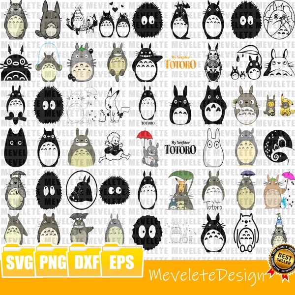 My Neighbor Totoro Svg My Neighbor Totoro Png SVG Bundle LAYERED Cricut Files,Instant Download