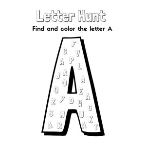 Alphabet Letter Hunt Activity Printable Preschool Learning Worksheets ...