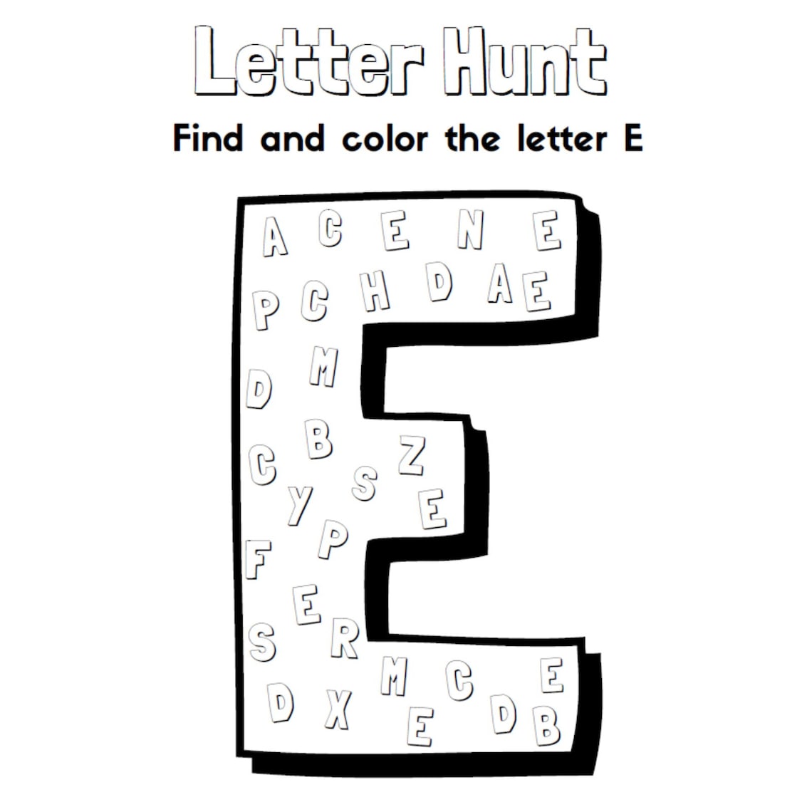 Alphabet Letter Hunt Activity Printable Preschool Learning Worksheets