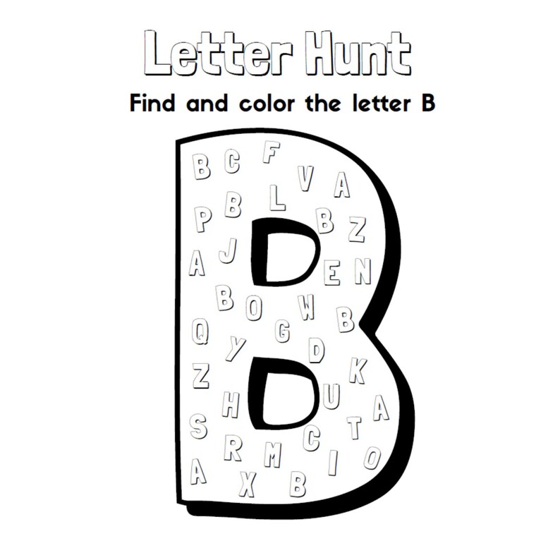 Alphabet Letter Hunt Activity Printable Preschool Learning Worksheets ...