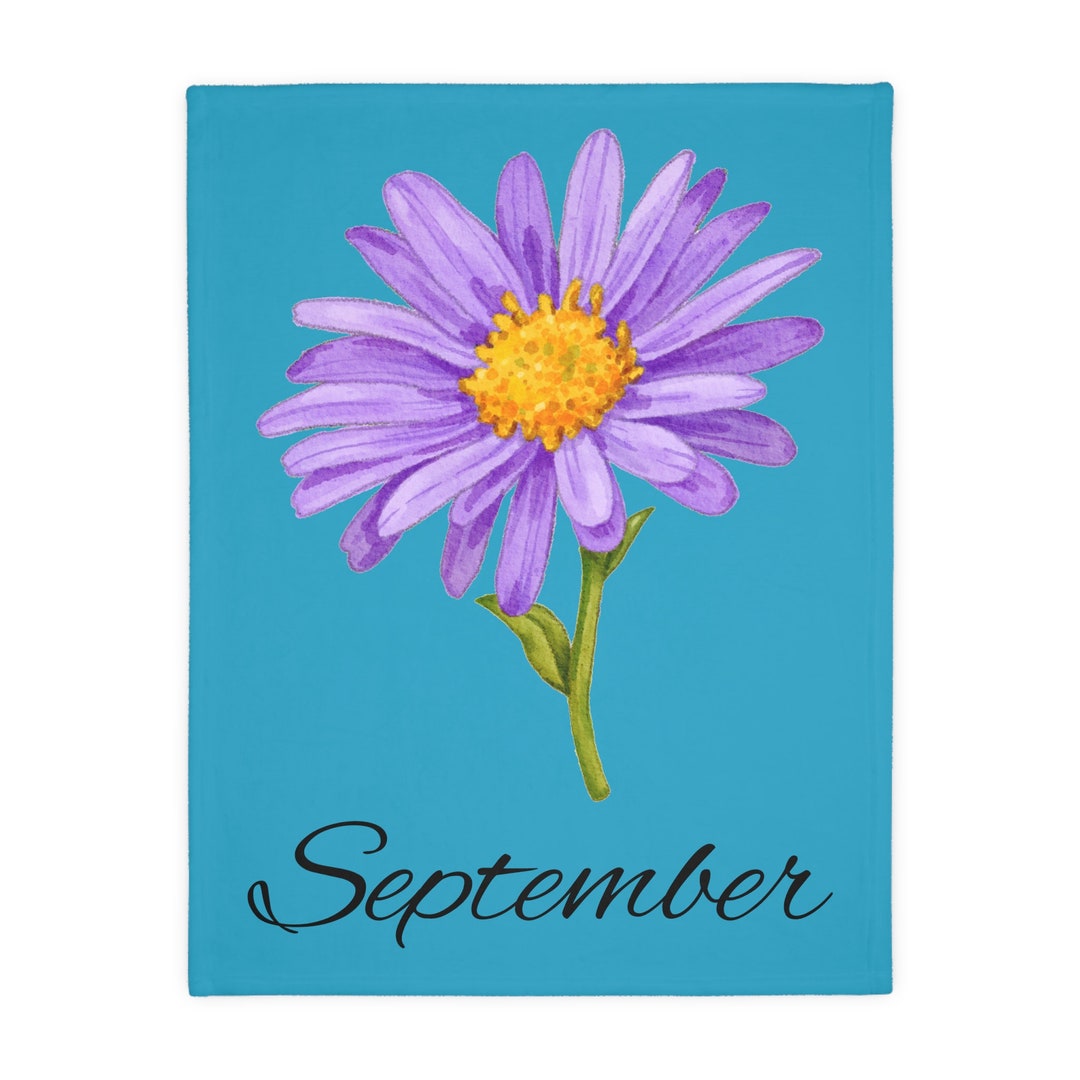 September Birth Flower Double Sided Blanket Etsy