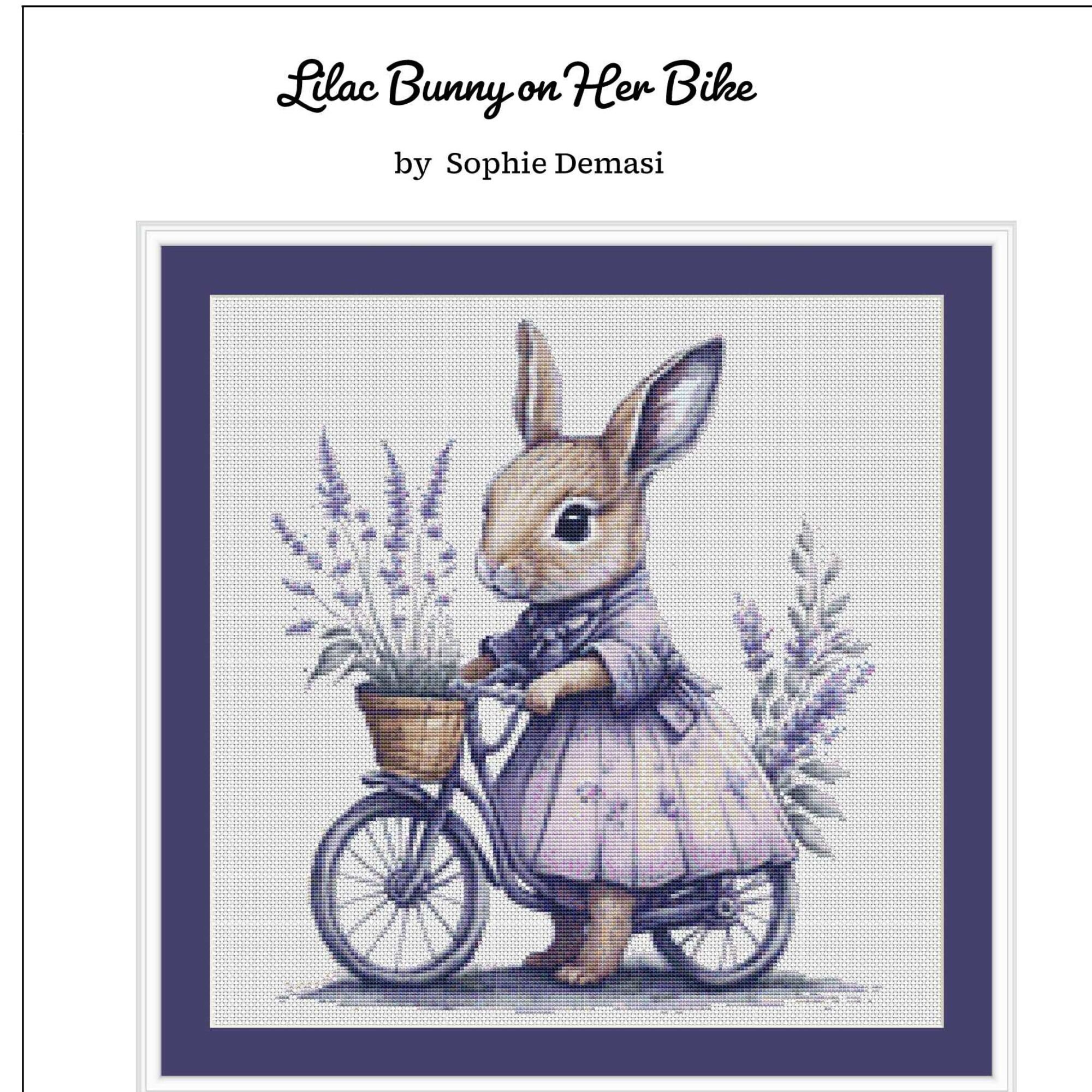 Bunny Cross Stitch Pattern, Rabbit Digital Pattern, Counted Cross