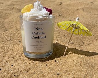 Pina Colada cocktail candle