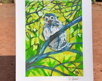 Owl Fine Art Print, Modern Bird decor