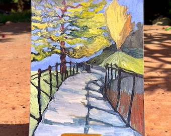 Memory Lane Forest Print | Vibrant Landscape Art | 8x10 Giclée | Hand-Painted Impressionist Forest Scene