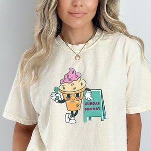 Sundae Fun Day Shirt, Ice Cream Shirt, Ice Cream Gift, 60s Fashion, 60s t shirt, retro 60s shirt, Retro graphic t shirts, Cartoon character
