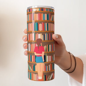 Librariancore Coffee Mug, Book Tumbler, Book Lover Tumbler, Reading Tumbler, Library Tumbler, Book 20oz Skinny Tumbler Reader Gift