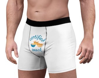 Funny 'Certified Snack' Men's Boxer Briefs, Novelty Underwear