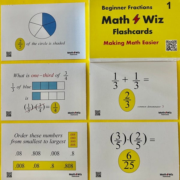 Make Math Easier with Math Wiz Flashcards! Check out: MathWizFlashcards.com for videos.  40 decks available with 100 cards in each deck!