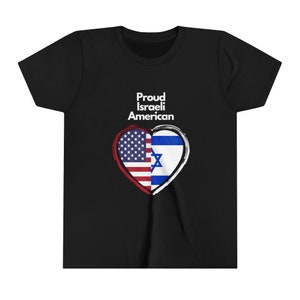 Jüdischer Stolz, israelisch-amerikanisch, israelisch, Jungen-Shirt, Mädchen-Shirt, Jugend Kurzarm-T-Shirt