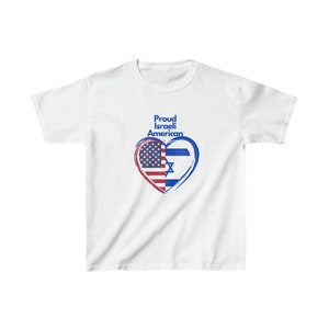 Israelisches amerikanisches Stolzhemd für Kinder, jüdisches Stolzhemd für Jungen, Israelisches Hemd für Mädchen, Kinder Heavy Cotton ™ Tee