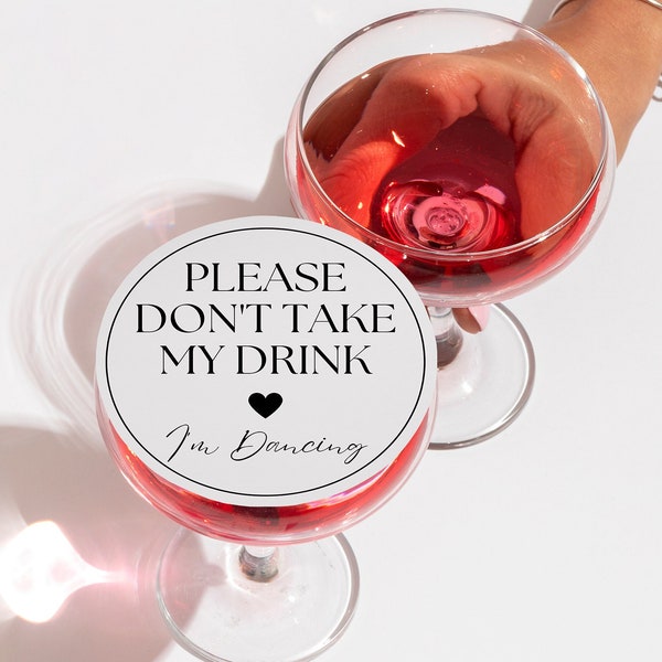 Don't Take My Drink Coaster, Wedding Drink Coaster Cover, Wedding Drink Signs, Drink Cover For Wedding