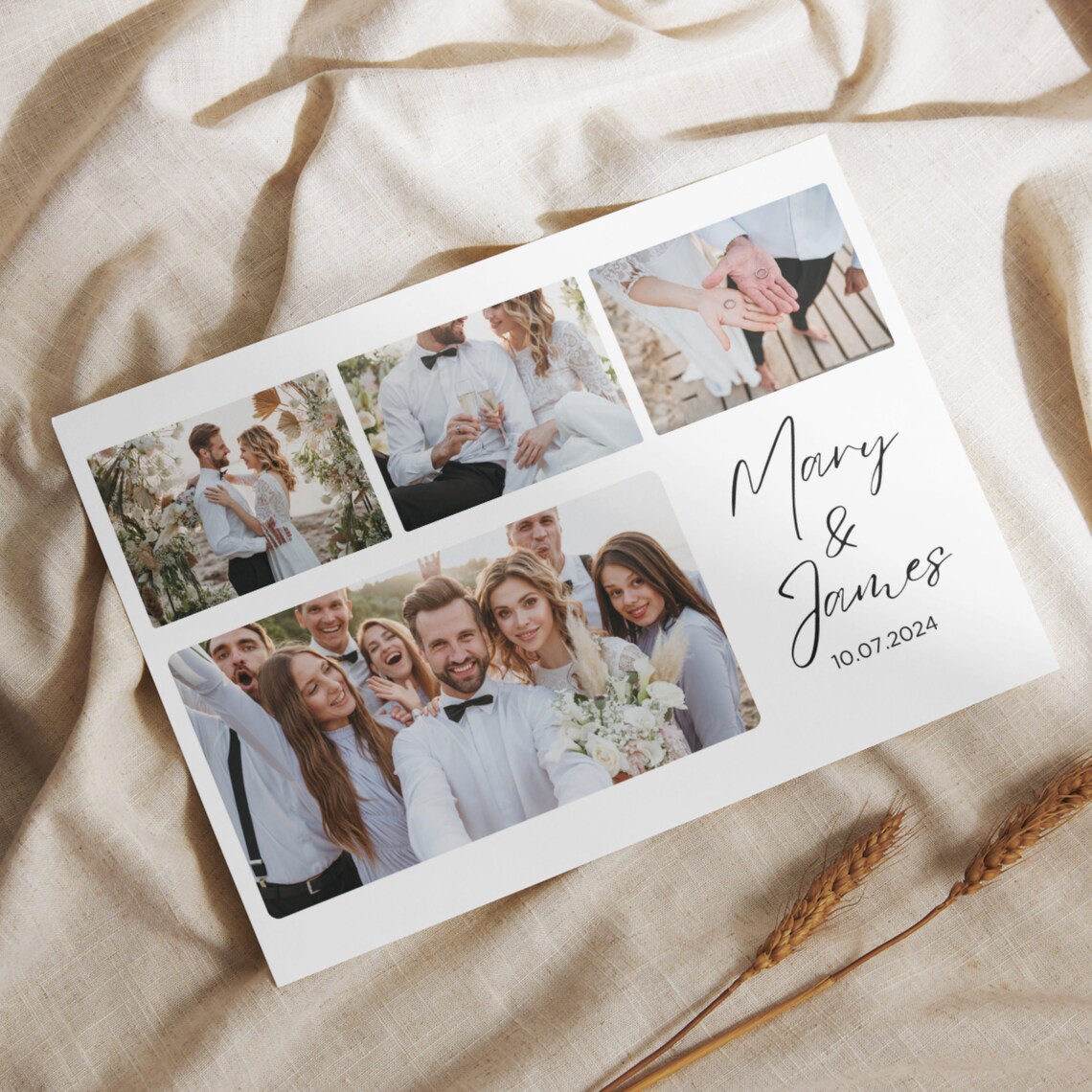 Minimal Wedding Photo Booth Cards, Photo Booth Strip Frame, Editable ...