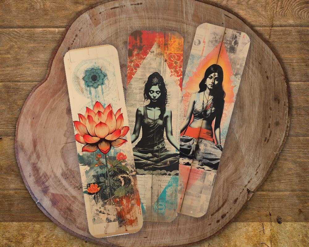 Yoga &amp; Buddha Printable Bookmark Set Om Namaste Digital Download JPG ...