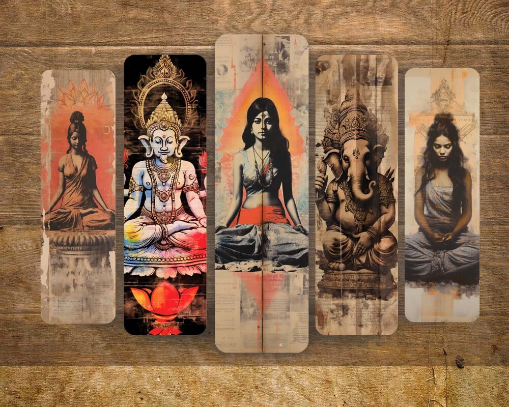 Yoga &amp; Buddha Printable Bookmark Set Om Namaste Digital Download JPG ...