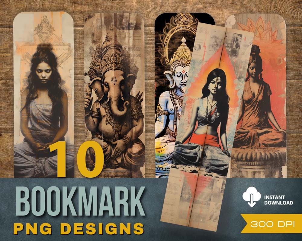 Yoga &amp; Buddha Printable Bookmark Set Om Namaste Digital Download JPG ...